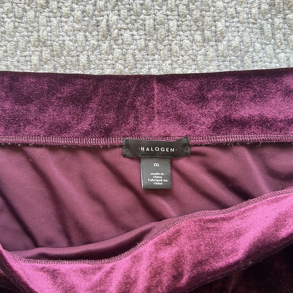 Halogen wine velvet skirt. SZ M. - Picture 2 of 7